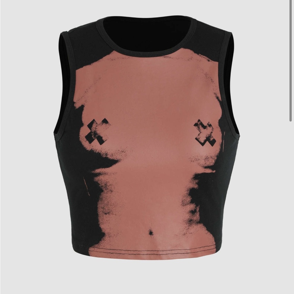 Jersey Graphic Cami Crop Top